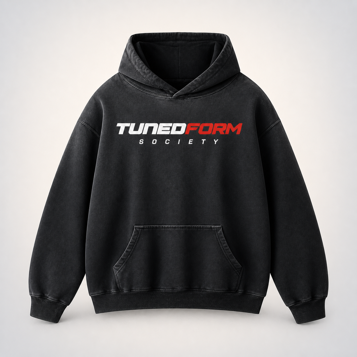 TunedForm Sunfade Heavyweight Oversized Hoodie on the TunedForm studio gradient