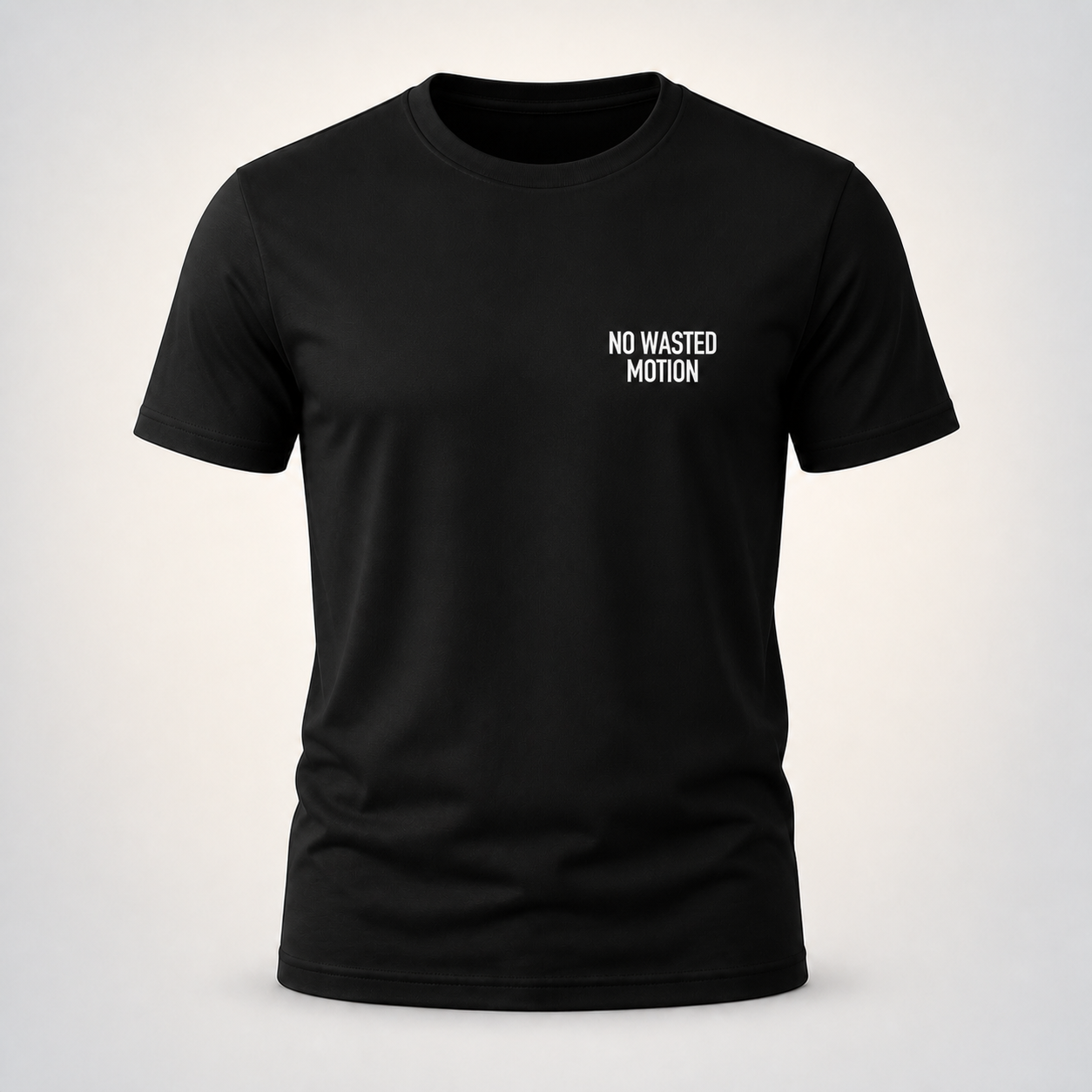 NWM Quiet Fitted Tee on the TunedForm studio gradient
