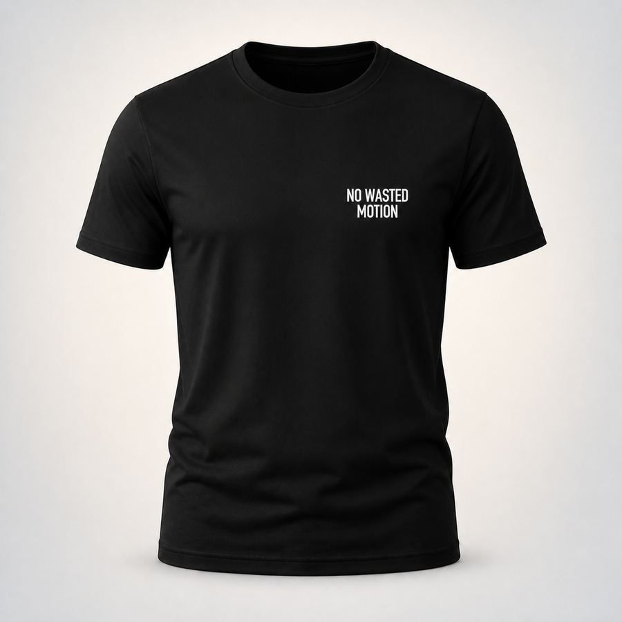 NWM Quiet Fitted Tee on the TunedForm studio gradient